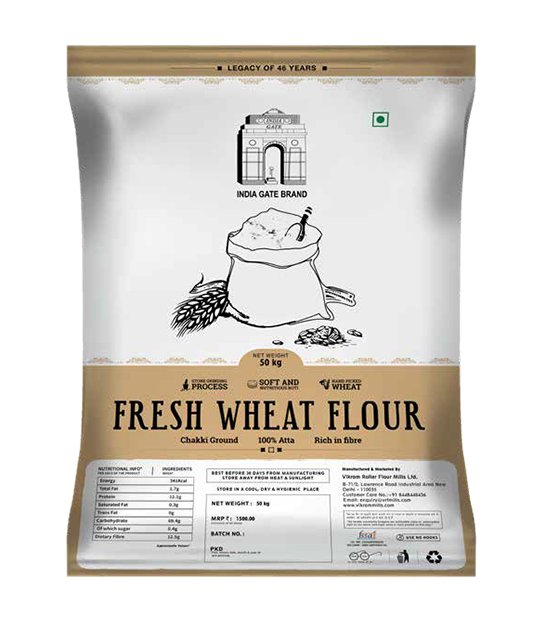 Chakki Atta Fresh Quality Whole Wheat Flour India Gate Flours